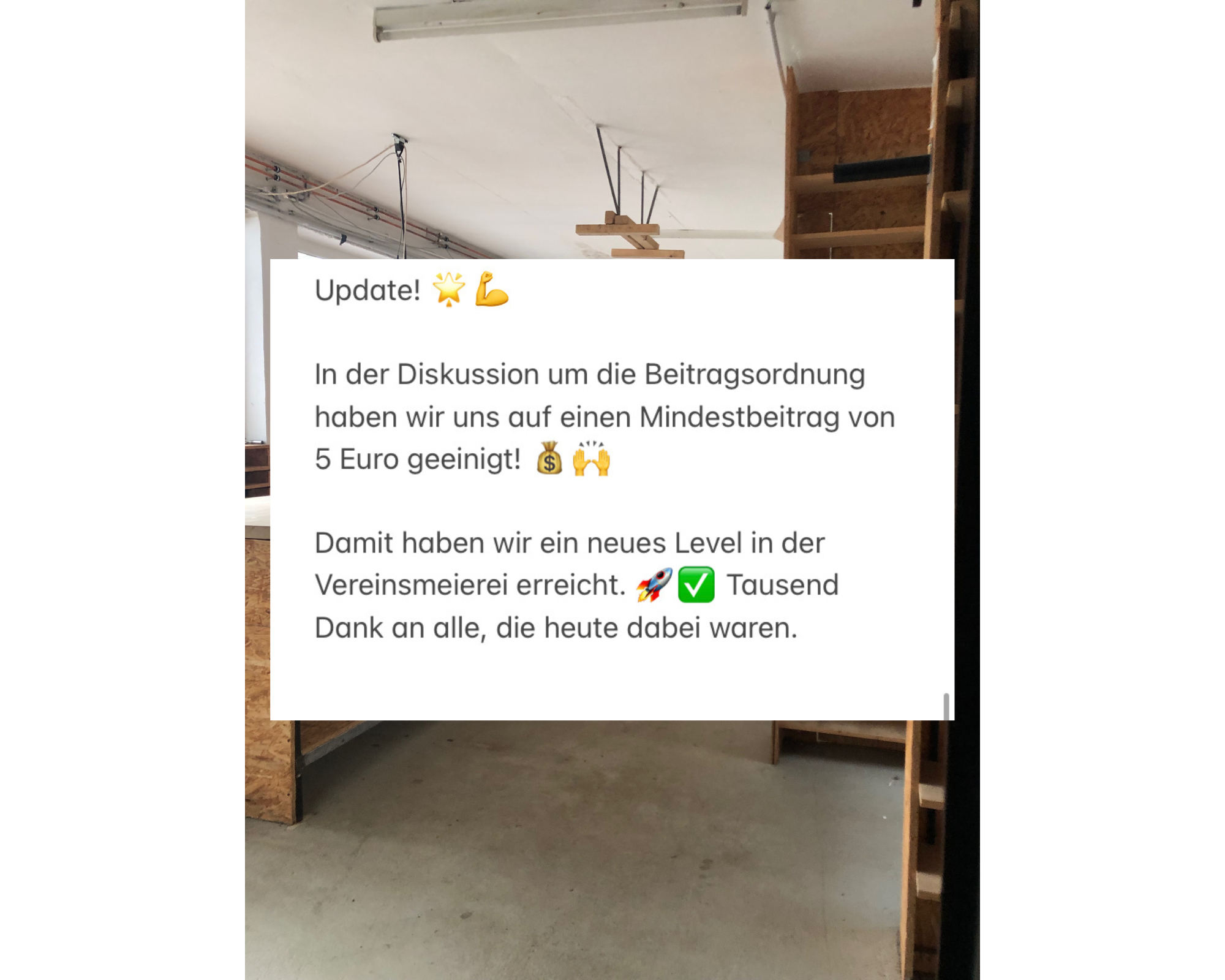 Update Beitragsordnung